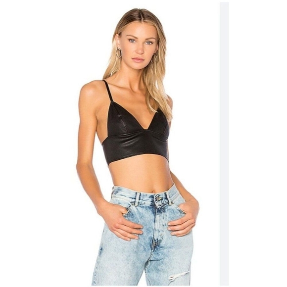 Emma & Sam Synthetic leather Cropped Tank Top S - Picture 3 of 7